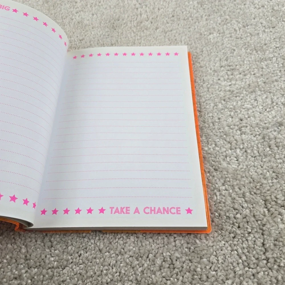 Make Believe Ideas Journal Neon Orange Glow For It Lined Notebook Kids Diary